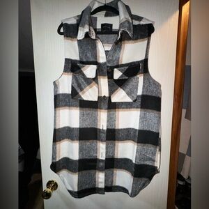 Love Tree size L Vest Brown White long